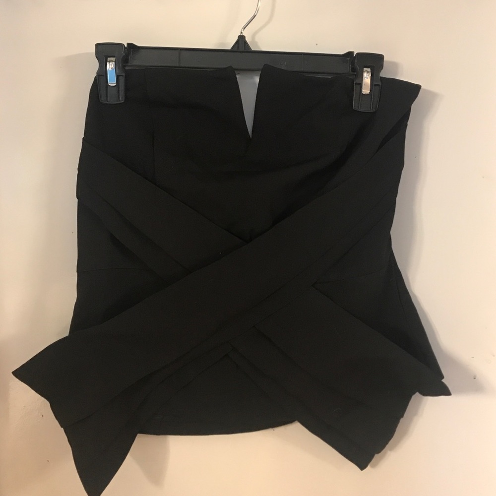 Sexy black strapless top